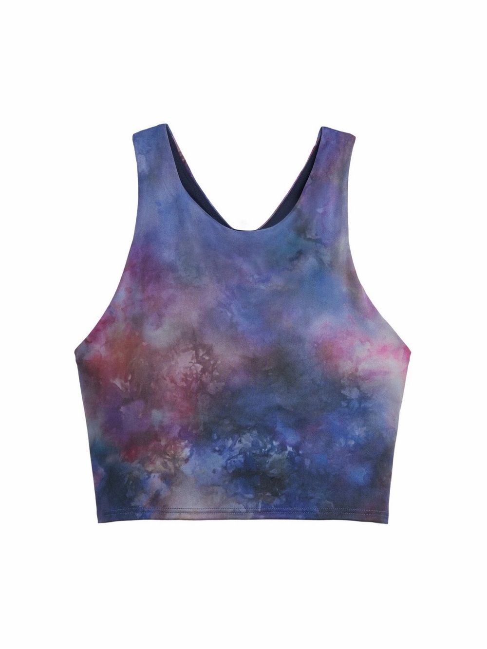 Athleta Conscious Crop Bra Tank in Supernova Marble Tie Dye